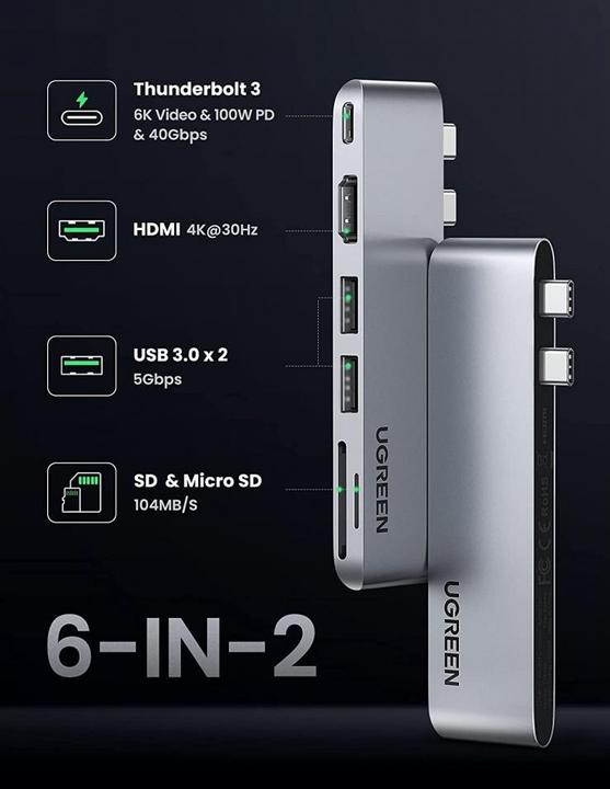 Produktbild Ugreen CM380 (USB-C, 6 Ports)