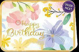 Actual product image Edition Gollong Doppelkarte. Simply Gold. Happy Birthday - Blumen