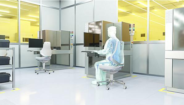 Actual product image Bimos TEXON cleanroom industrial swivel chair