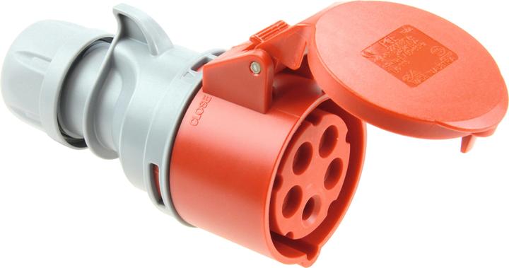 Actual product image PCE CEE Coupling socket with cover 400V 32A IP44 225-6