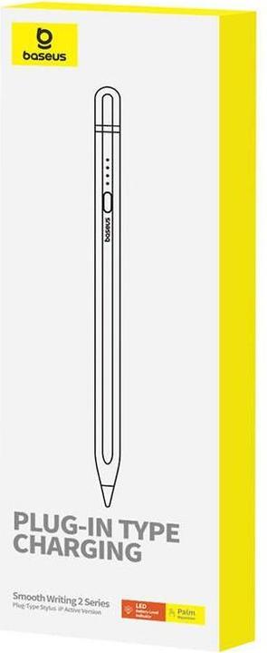Actual product image Baseus Active stylus Smooth Writing Series with plug-in charging, lightning (White)