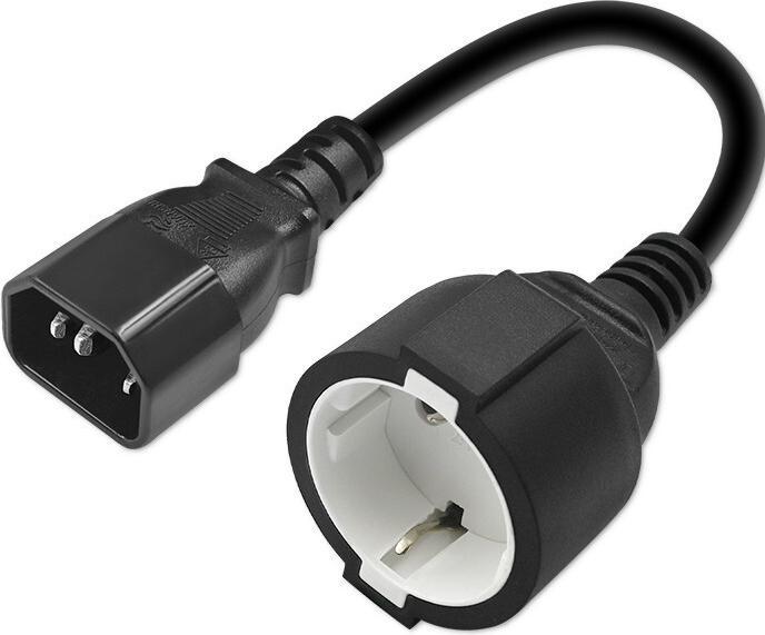 Produktbild Qoltec Adapter IEC 320 C14 SCHUKO 0.15M (IEC 320)