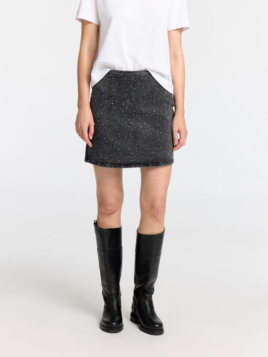 Produktbild Selected Femme Slfmerle Hw Short Black Denim Skirt (40)
