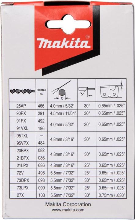 Immagine prodotto Makita Catena da sega 25cm 1,1mm 3/8 (Motosega, Sega a catena)