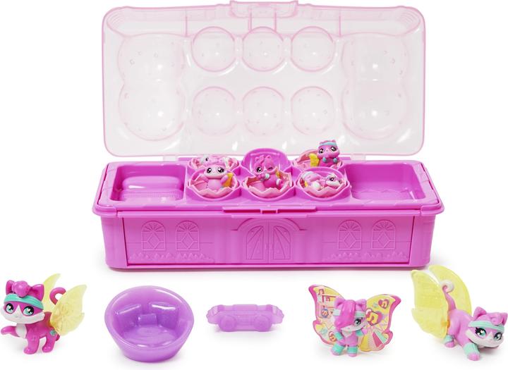 Produktbild Hatchimals Family Adventures Eierkarton mit Katzen-Familie, Spielset mit 10 CollEGGtibles-Figuren