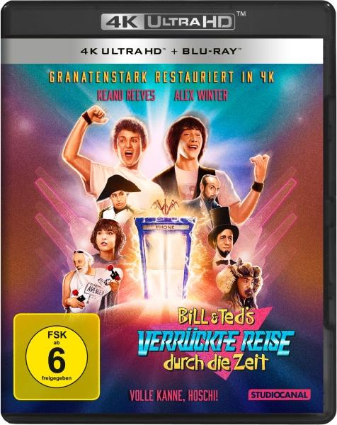 Produktbild Bill & Teds verrückte Reise durch die Zeit (4K Ultra HD+Blu-ray) (4k Blu-ray, Deutsch, Französisch, Englisch)