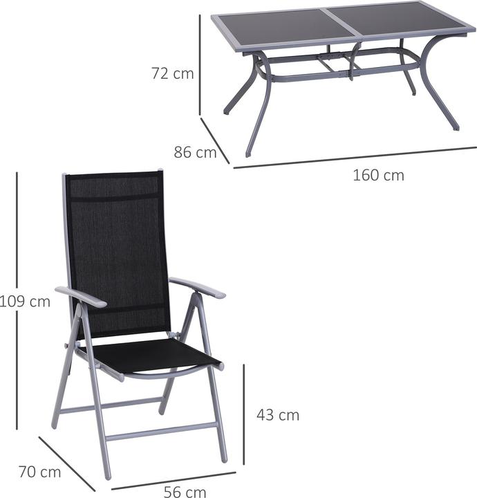 Produktbild Outsunny Sitzgarnitur Gartengarnitur Gartenmöbel (230 cm)