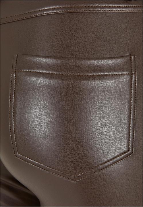 Actual product image Urban Classics Ladies Mid Waist Synthetic Leather Pants (28)
