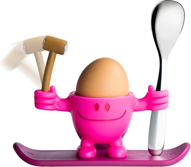 Produktbild WMF Eierbecher mit Löffel lustiger Eierbecher Kinder Kunststoff McEgg pink (1 x)