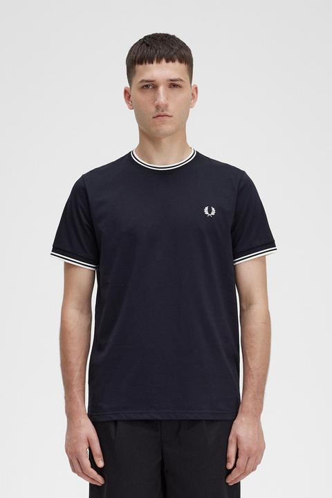Immagine prodotto Fred Perry Maglietta con doppia punta nera (XL)
