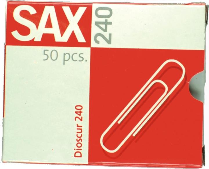 Actual product image SAX Paper clip pointed shape 78mm metal galvanised 50 pcs./pack. (50 x)