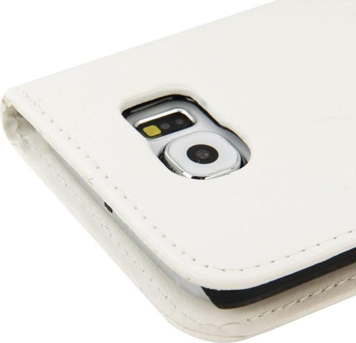 Produktbild König Design Schutzhülle Handytasche (Flip Quer) für Handy Samsung Galaxy S6 Weiss (Samsung Galaxy S6)