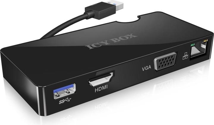 Image du produit Icy Box IB-DK401 - Station d'accueil USB mobile de type A 3.0 (USB-A, 1 ports)