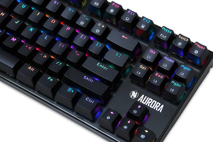 Actual product image iBox Mechanical Gaming Aurora K-2R RGB, Content Blue Switch, US layout (US, Cable)