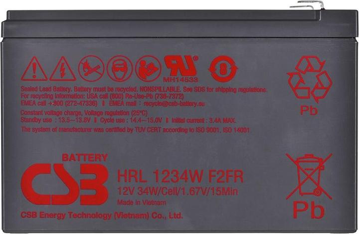 Produktbild Orvaldi Batterie CSB HRL1234WF2FR 12V 9Ah (12 V, 9 Ah)