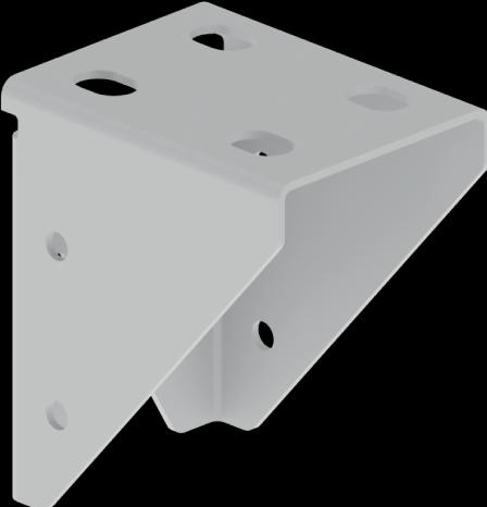 Image du produit Unex 66890 Connecteur Omega perforé gris RAL7030 Acier inoxydable
