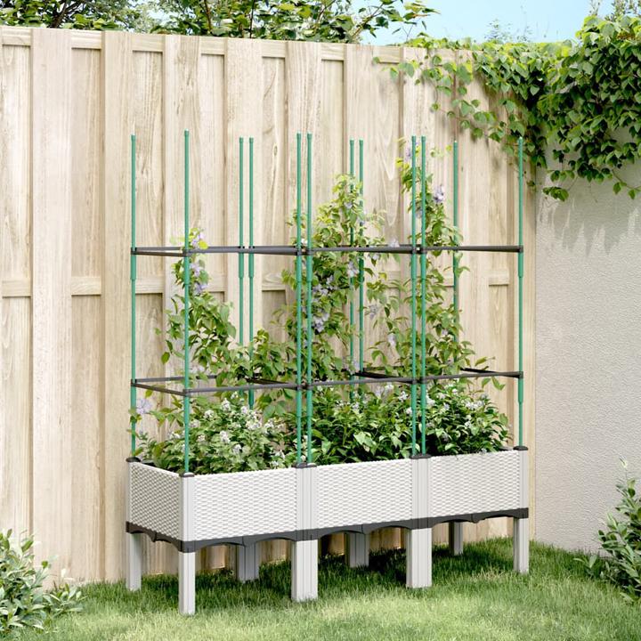 Produktbild VidaXL Pflanzkübel mit Rankgitter PP
