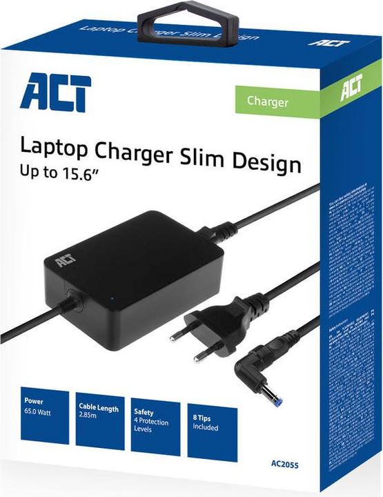 Immagine prodotto Caricabatterie per laptop di dimensioni ridotte 65W (per laptop fino a 15,6 pollici) (65 W)