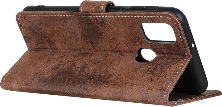 Actual product image Cover-Discount Galaxy A21s - Vintage case suede look brown (Samsung Galaxy A21s)