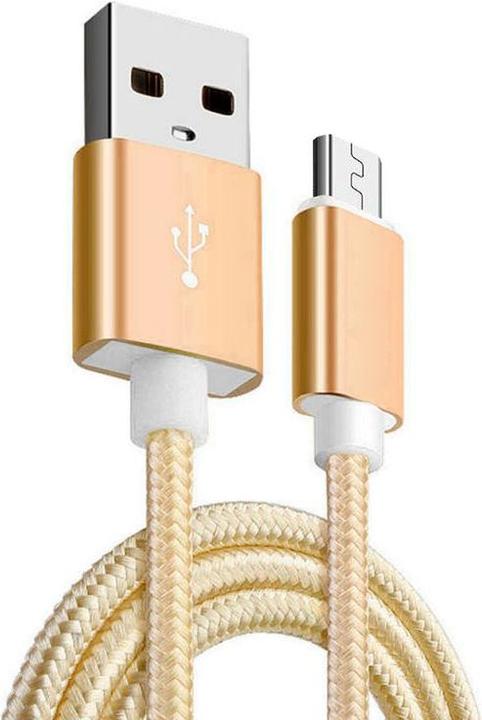 Actual product image Hermex Anki Micro USB Metal Charging Cable Data Cable 1m GOLD (1 m, USB 1.0)