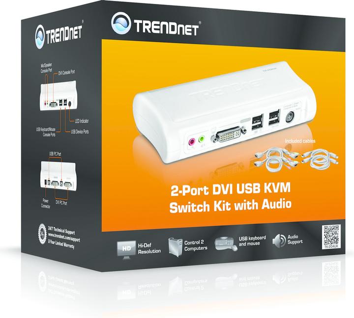 Actual product image Trendnet TK-204UK KVM Switch 2-Port DVI USB