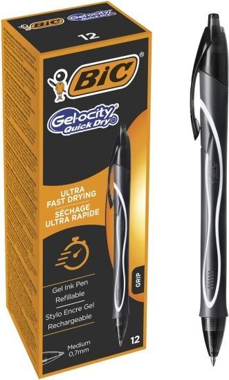 Produktbild Bic Gelschreiber Gel-ocity Quick Dry 0.7 mm Schwarz, 12 Stück (Schwarz, 12 x)