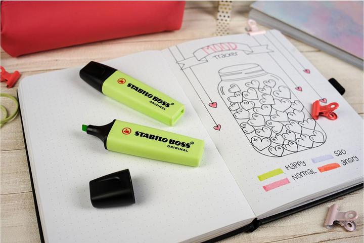Image du produit STABILO Surligneur BOSS ORIGINAL Pastel (Citron vert, Cerisier en fleurs, Rose, Bleu nuageux, Rouge corail, 5 mm, 4 x)