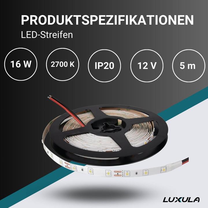 Actual product image Luxula LED strips (Warm white, 500 cm, Indoor)