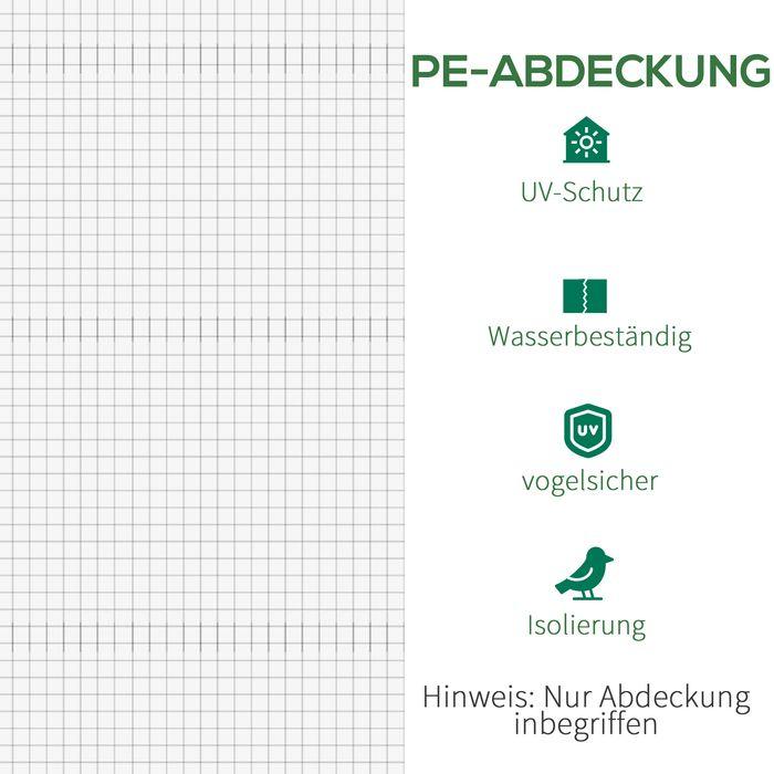 Produktbild Swisshandel24 Ersatzfolie 600x300x200 cm mit Fronttür, 12 Fenster reissfest Gewächshausfolie, Weiss