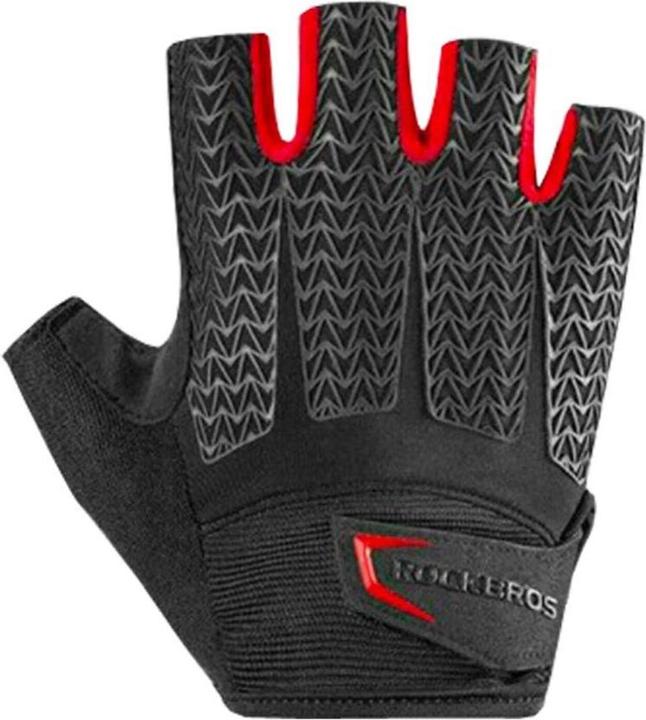 Immagine prodotto Rockbros S169BR Guanti da ciclismo XL con inserti in gel - nero e rosso (XL)