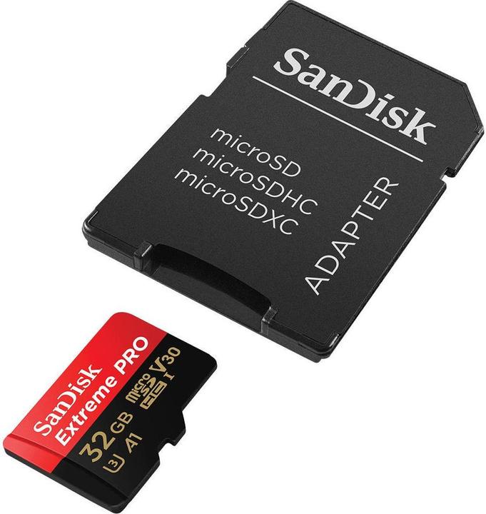 Image du produit SanDisk Extreme PRO UHS-I V30 (32 Go, microSDHC, U3, UHS-I)