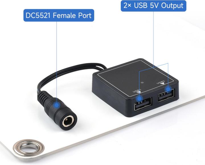 Produktbild WaveShare 18V 0.6A Semi flexibles polykristallines Solarmodul 10W mit USB Port (10 W, 0.46 kg)