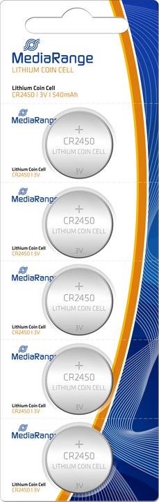 Produktbild MediaRange CR2450 (5 Stk., CR2450, 540 mAh)