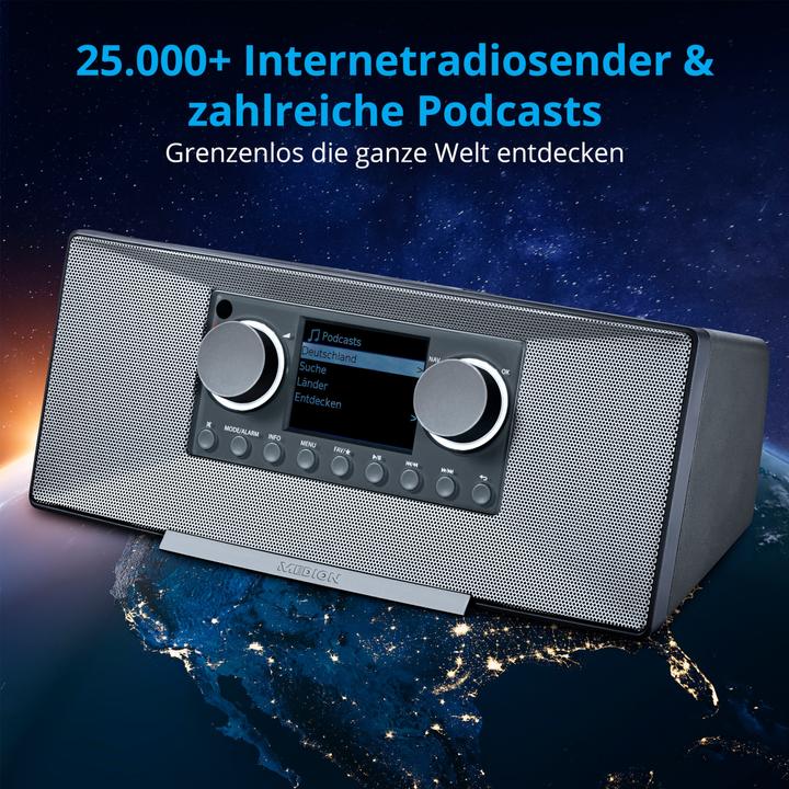 Produktbild Medion MD 89289 Stereo Internetradio grau (Internetradio, DAB+, FM, Bluetooth, WLAN)
