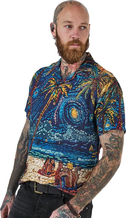Actual product image Joe Browns Beach Mosaic Print Revere Collar Shirt (S)