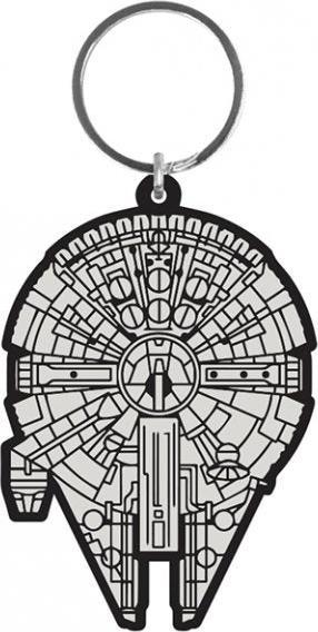 Image du produit Pyramid Star Wars Porte-clés en caoutchouc Faucon Millénium 6 cm