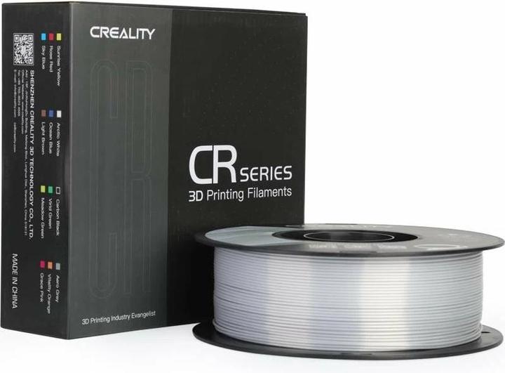 Produktbild Creality Filament PLA, Silk Silber, 1.75 mm, 1 kg (PLA, 1.75 mm, 1000 g, Silber)