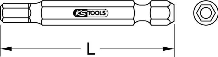Actual product image KS Tools 1/4" bit hexagon socket (5.0 mm)