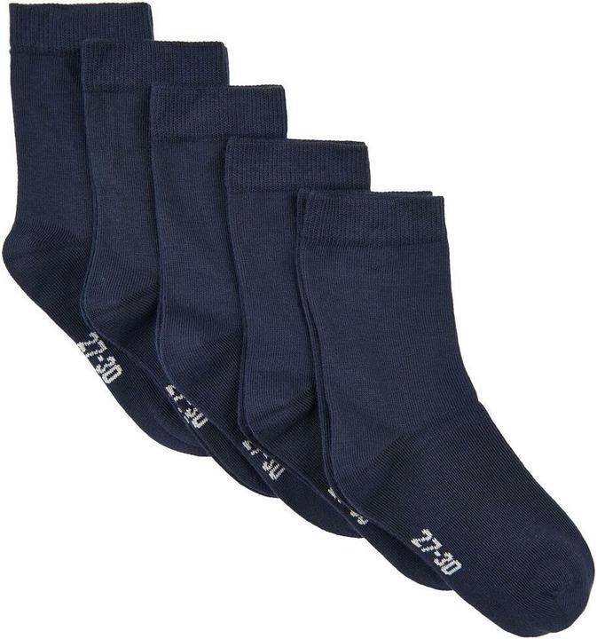 Minymo Socken Uni 5er Set Dark Navy Gr. 15/18 (5er Pack, 15 - 18)