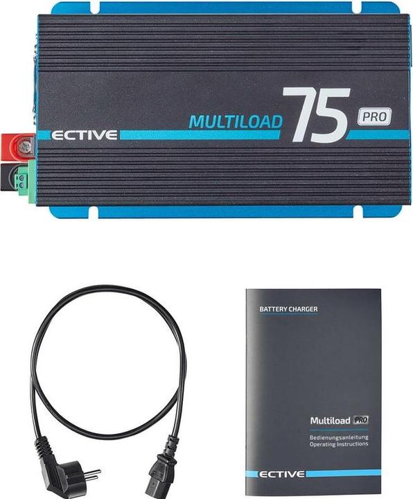 Image du produit Ective Multiload PRO 12V 75A et 24V 37A Chargeur de batterie pour Gel AGM LiFePO4 (12V, 24V, 75 A)