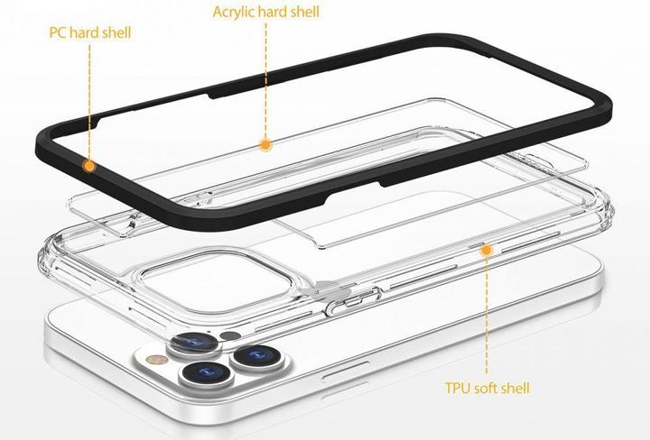 Produktbild Hurtel Clear 3in1 case for Samsung Galaxy A03 silicone cover with frame blue (Samsung Galaxy A03)