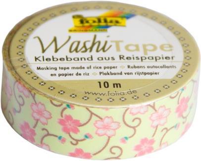 Actual product image Folia Washi Tape Flower Vine Green