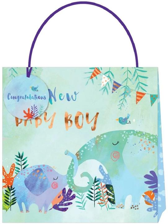 Image du produit Cart Sac cadeau bleu Baby Boy Elephant (Pochette cadeau, 1 x)