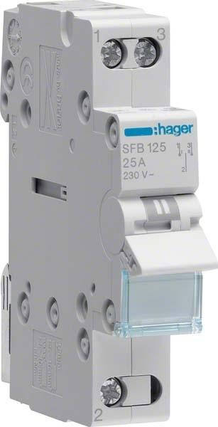Produktbild Hager HAG SFL125 Wechselschalter 1P 25A Fusskontakt unten
