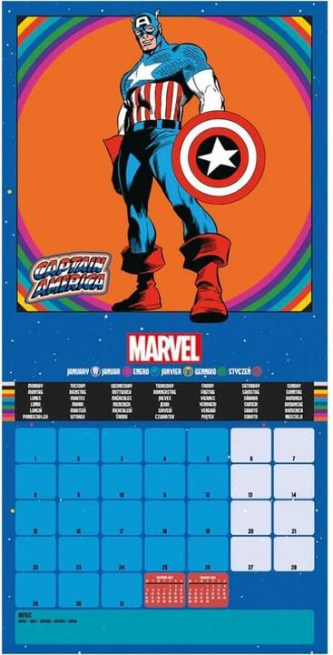 Immagine prodotto Pyramid Calendario Marvel 2024 Supereroi (30 x 30 cm, Inglese)