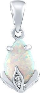 Immagine prodotto Silvego Ciondolo Clarissa in argento con opale bianca e zirconi brillanti JJJ1267PW (Argento 925)