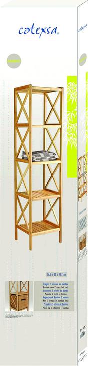 Actual product image MSV ETAGERE BAMBOU 5 NIVEAUX 36,5X33X153 CM (36.5 x 33 x 153 cm)