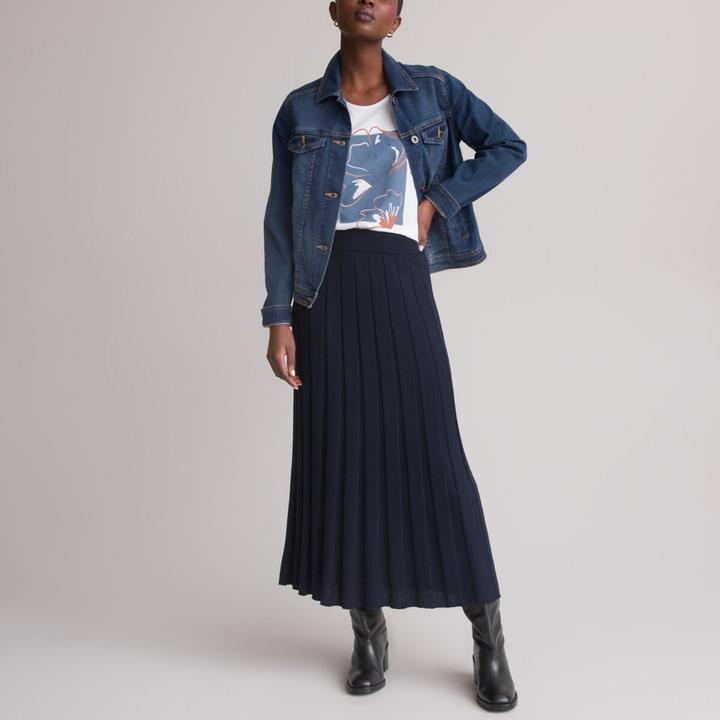 Actual product image Anne Weyburn Long pleated skirt (34)