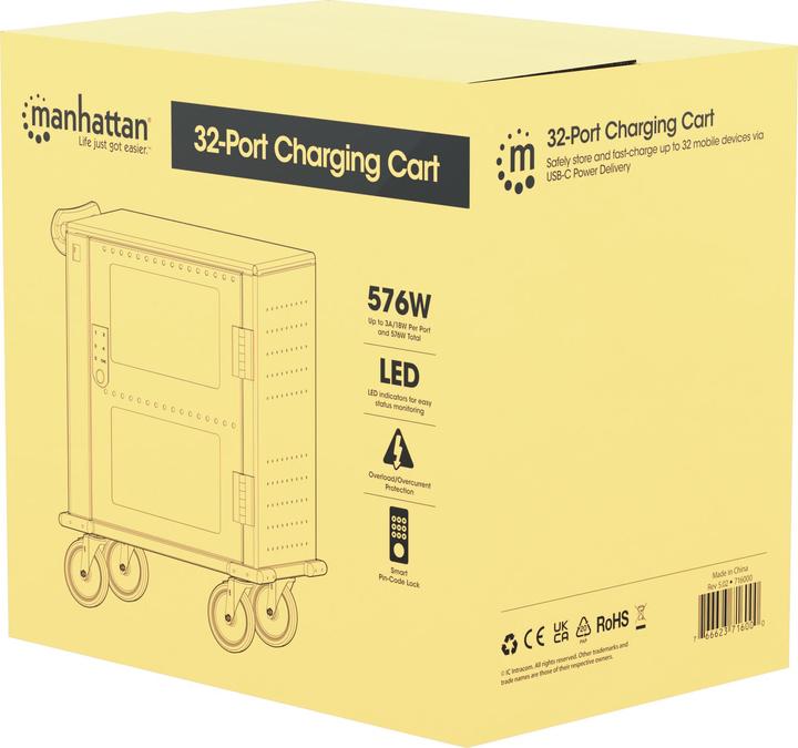 Produktbild Manhattan 32-Port USB-C Charging Cart