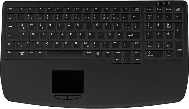 Produktbild Active Key Industry 4.0 Notebook Style Ultraflat Touchpad Keyboard with NumPad PS2 Black (DE, Kabelgebunden)